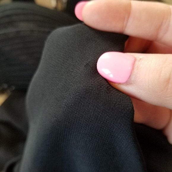 Womens Formal Long Dress Black Sleeveless Lace Beaded Chiffon Altered Sz XL - Picture 8 of 12